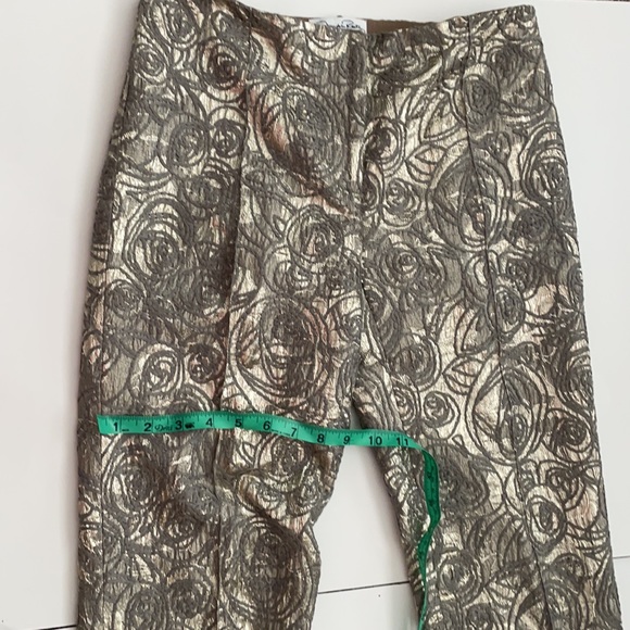 Oscar de la Renta Gold Lame and Embroidery Pants - Picture 6 of 6